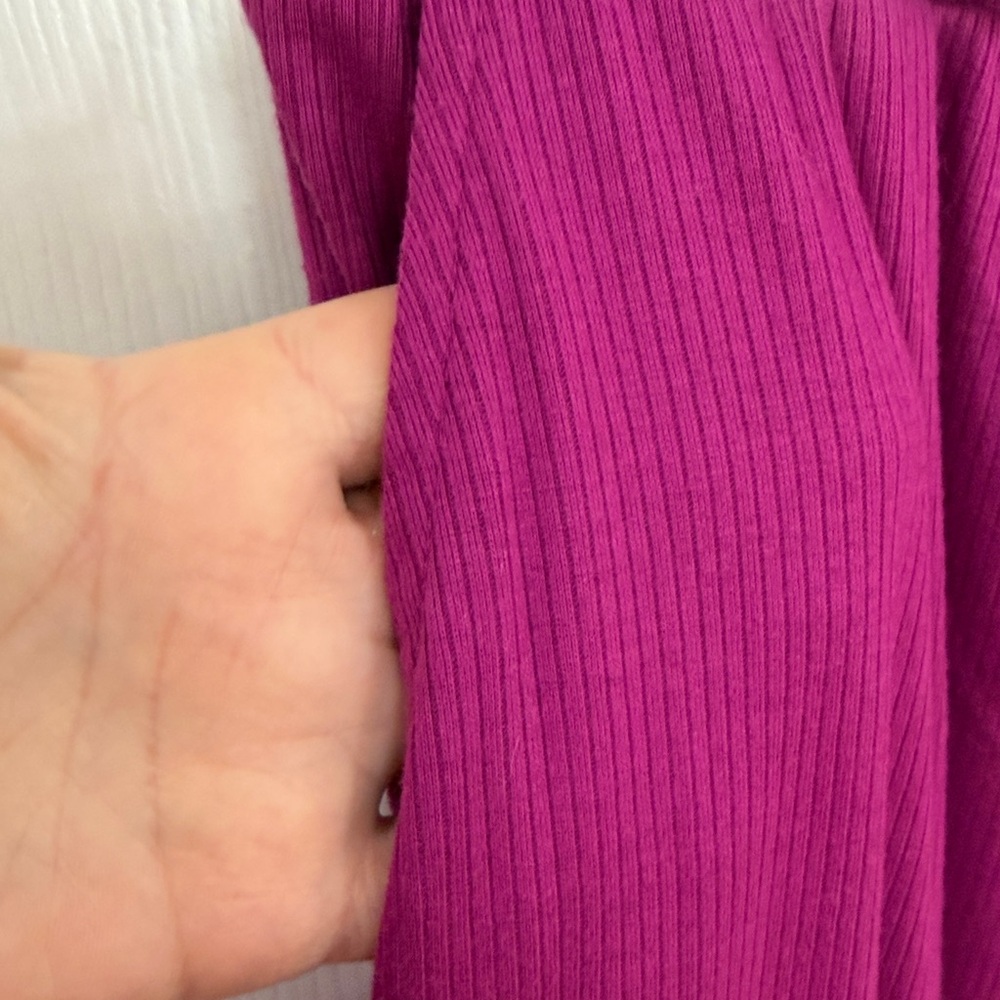 Muk Luks Fuchsia Open Cardigan and pants - Size 2X - Picture 8 of 14